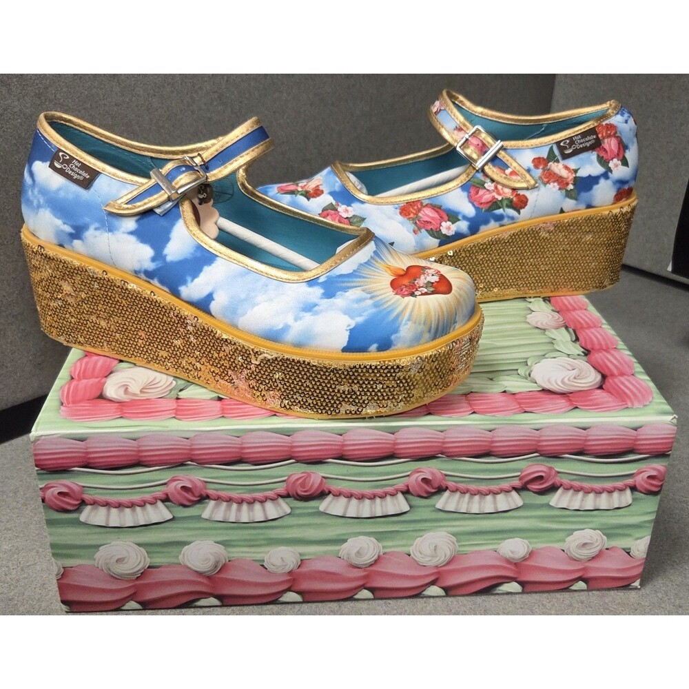 Hot Chocolate Design Chocolaticas SACRED HEARTS Platform Shoes Size US 8